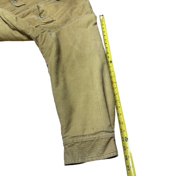 Vtg Y2K J Crew Chore Jacket Barn Coat Tan Corduroy Sherpa Lined XL Outdoors Prep - Picture 9 of 9